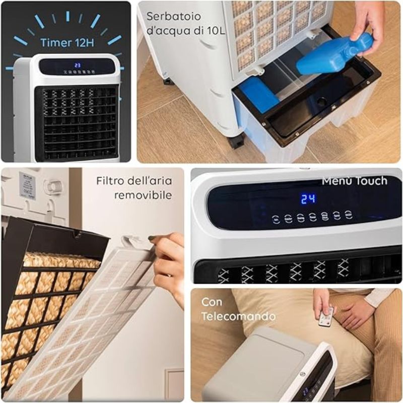 enfriador de aire caliente de 10 litros, aire caliente y aire frío enfriador de aire caliente de 10 litros, aire caliente y aire frío