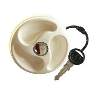 vecam tapa de entrada de agua dulce con cerradura (blanco)